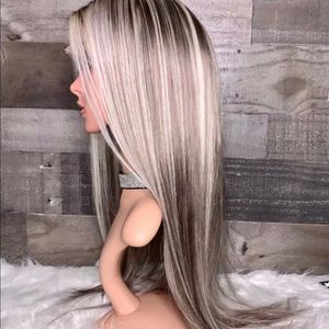 %100 Human hair custom made blonde balayage wig